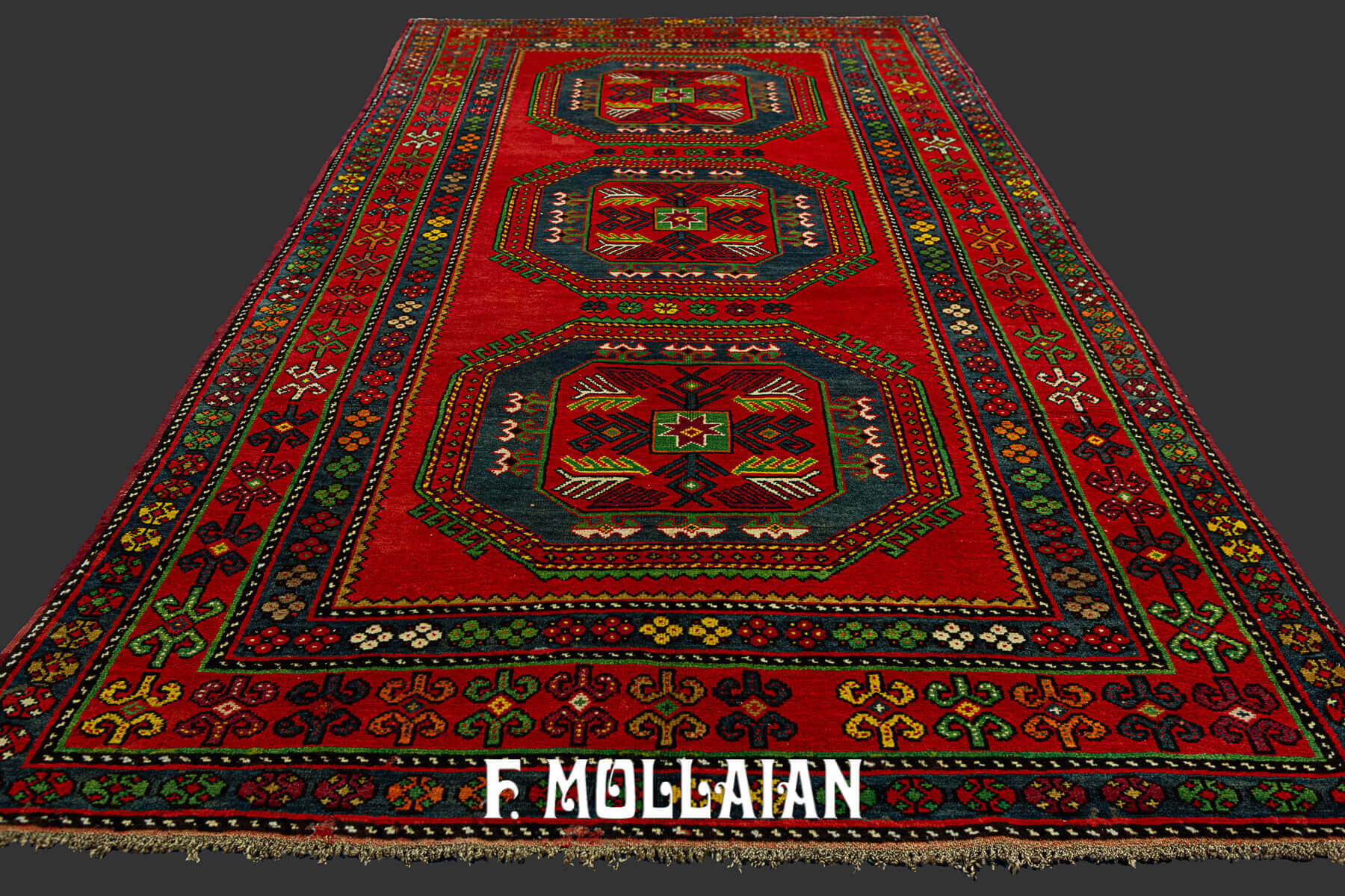 Antique Hand-knotted Caucasian Red Shirvan Rug n°:5931